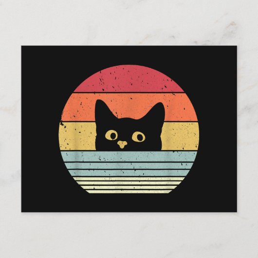 Cat Shirt. Retro-Stil Begleitkarte (Vorderseite)