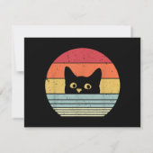 Cat Shirt. Retro-Stil Einladung (Rückseite)