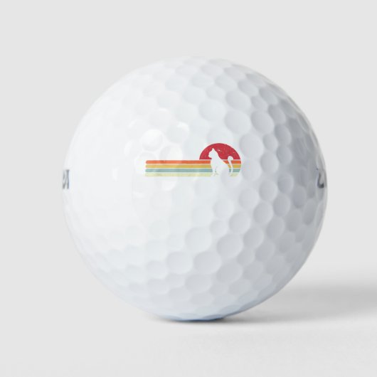 Cat Shirt. Retro-Stil Golfball (Vorderseite)