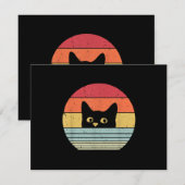 Cat Shirt. Retro-Stil RSVP Karte (Vorne/Hinten)