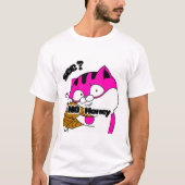 Cat Showing Purse Saying “See No Money” Funny Cute T-Shirt (Vorderseite)