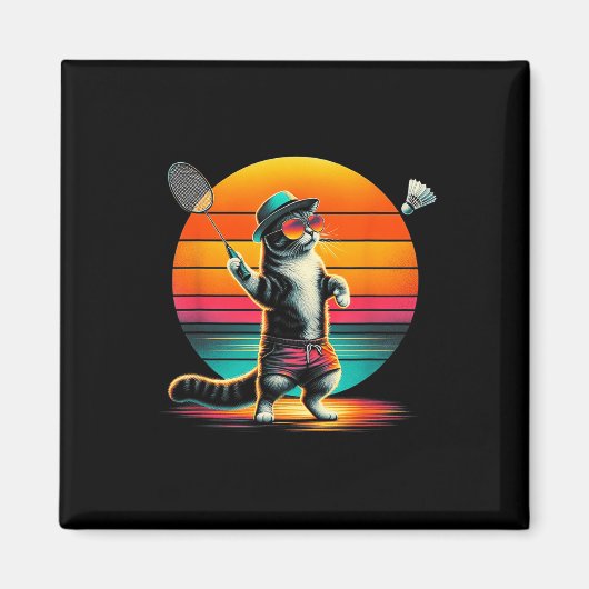 Cat Shuttle Badminton für Männer Frauen Magnet (Vorne)