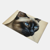 Cat Siamese Feline Art Fußmatte (Schrägansicht)