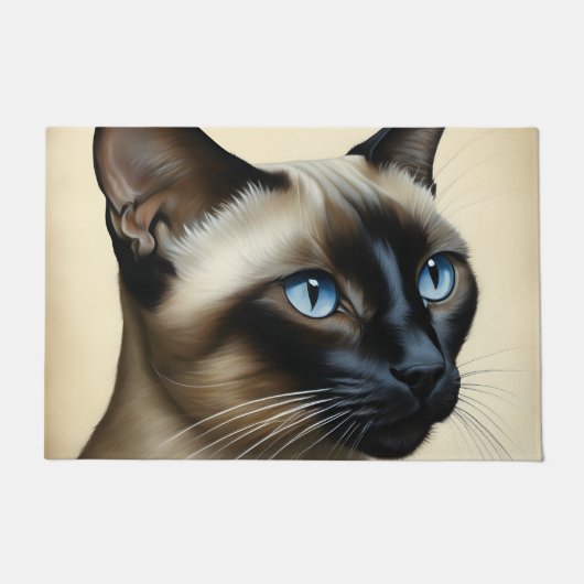Cat Siamese Feline Art Fußmatte (Vorderseite)