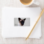 Cat Siamese Portrait Adressaufkleber (Insitu)
