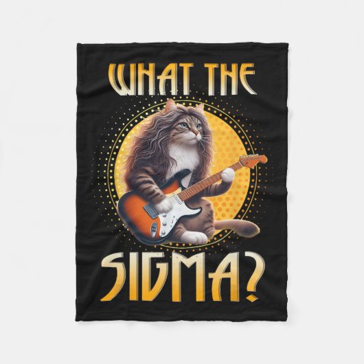 Cat Sigma Shirt Funny Sigma Brainrot Meme Rizz Sig Fleecedecke (Vorderseite)