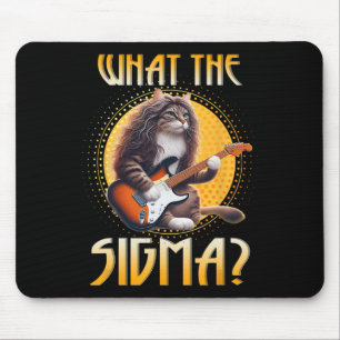 Cat Sigma Shirt Funny Sigma Brainrot Meme Rizz Sig Mousepad