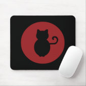 Cat Signal Silhouette Mousepad (Mit Mouse)