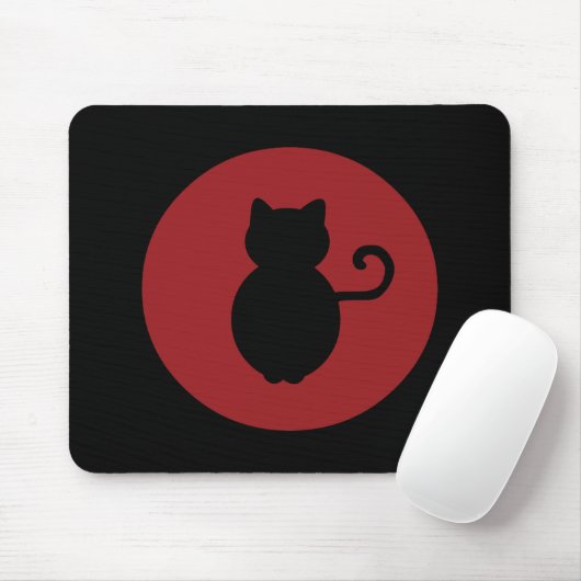 Cat Signal Silhouette Mousepad (Mit Mouse)