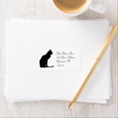 Cat-Silhouette Adressaufkleber (Insitu)