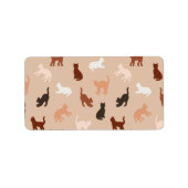 Cat-Silhouette Adressaufkleber (Vorne)