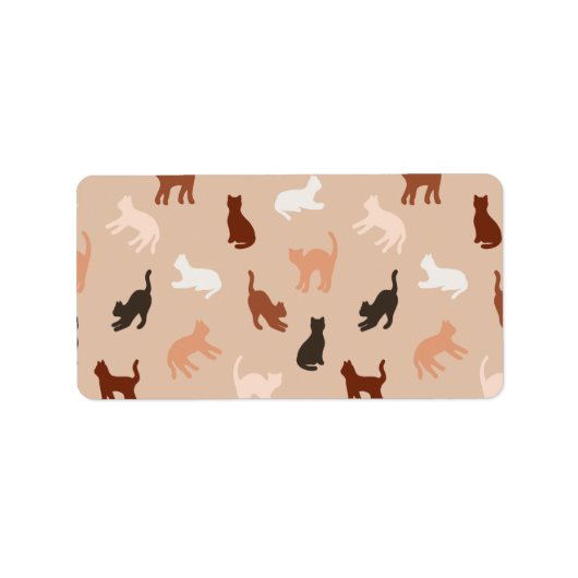 Cat-Silhouette Adressaufkleber (Vorne)