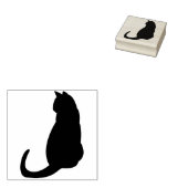 Cat Silhouette Briefmarke Gummistempel (Stempel)