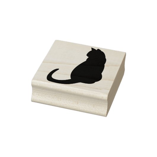 Cat Silhouette Briefmarke Gummistempel (Stempel)