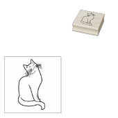 Cat Silhouette Briefmarke Gummistempel (Stempel)