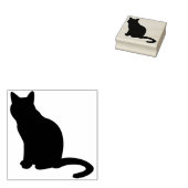 Cat Silhouette Briefmarke Gummistempel (Stempel)