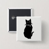 Cat Silhouette Button (Vorne & Hinten)