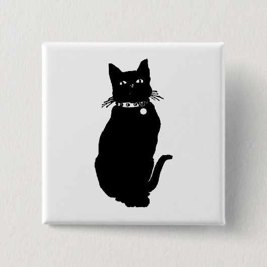 Cat Silhouette Button (Vorderseite)