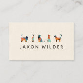 Cat Silhouette Cloud Watercolor Abstrakt Minimal Visitenkarte (Vorderseite)