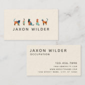 Cat Silhouette Cloud Watercolor Abstrakt Minimal Visitenkarte (Vorne/Hinten)