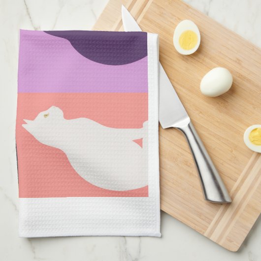 Cat silhouette colorful geschirrtuch (Viertel Falte)