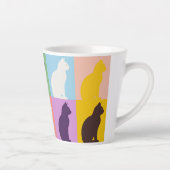 Cat silhouette colorful milchtasse (Rechts)
