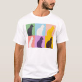 Cat silhouette colorful T-Shirt (Vorderseite)