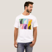 Cat silhouette colorful T-Shirt (Vorne ganz)