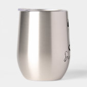 Cat Silhouette Design Thermal Wine Tumbler (Rechts)