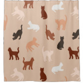 Cat-Silhouette Duschvorhang (Vorderseite)