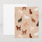 Cat-Silhouette Einladung (Vorne/Hinten)