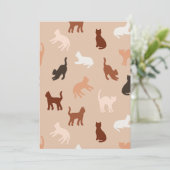 Cat-Silhouette Einladung (Stehend Vorderseite)