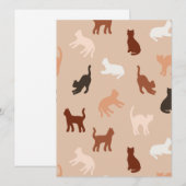 Cat-Silhouette Feiertagskarte (Vorne/Hinten)