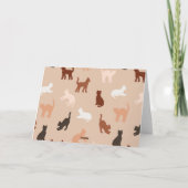 Cat-Silhouette Feiertagskarte (Rückseite)