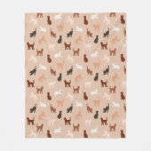 Cat-Silhouette Fleecedecke (Vorderseite)