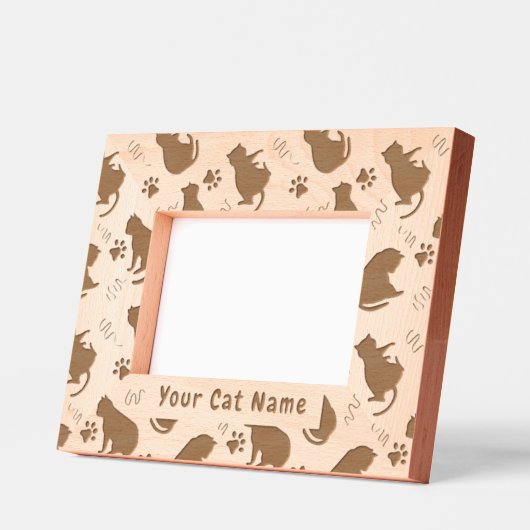 Cat Silhouette Geätzte Rahmen (Links)