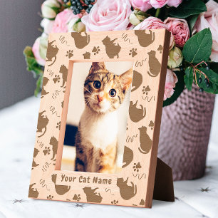 Cat Silhouette Geätzte Rahmen