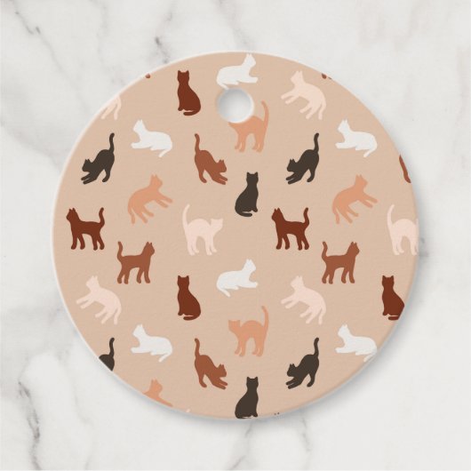 Cat-Silhouette Geschenkanhänger (Vorderseite)