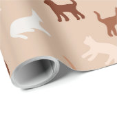 Cat-Silhouette Geschenkpapier (Rolleneckpunkt)