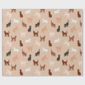 Cat-Silhouette Geschenkpapier (Flach)