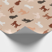 Cat-Silhouette Geschenkpapier (Ecke)