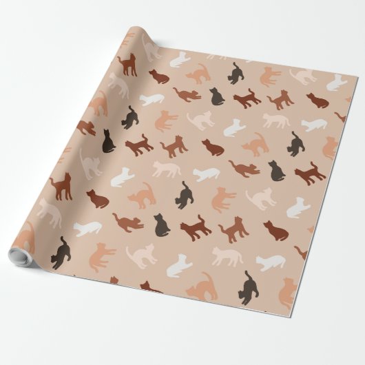 Cat-Silhouette Geschenkpapier (Ungerollt)