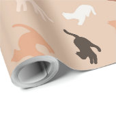 Cat-Silhouette Geschenkpapier (Rolleneckpunkt)