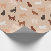 Cat-Silhouette Geschenkpapier (Ecke)
