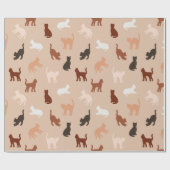 Cat-Silhouette Geschenkpapier (Flach)