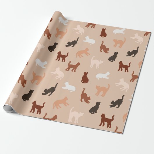 Cat-Silhouette Geschenkpapier (Ungerollt)