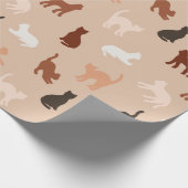 Cat-Silhouette Geschenkpapier (Ecke)