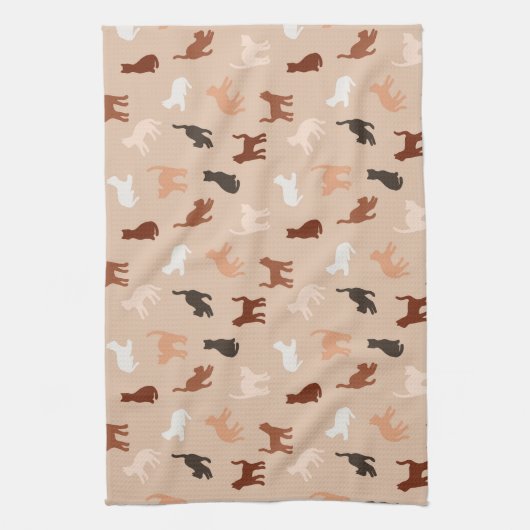 Cat-Silhouette Geschirrtuch (Vertikal)