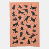 Cat Silhouette Geschirrtuch (Vertikal)