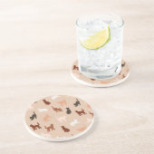 Cat-Silhouette Getränkeuntersetzer (Seite)